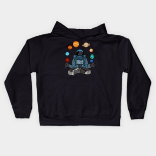 Astronaut Meditating, Yoga, Zen, Universe Kids Hoodie